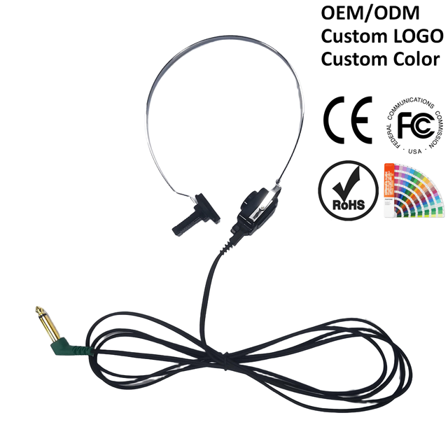 B71W Over-ear Bone Conduction Headphones Dynamic Driver IPX-4 Waterproof 120-degree Bend 6.35mm Plug Private Mold Model