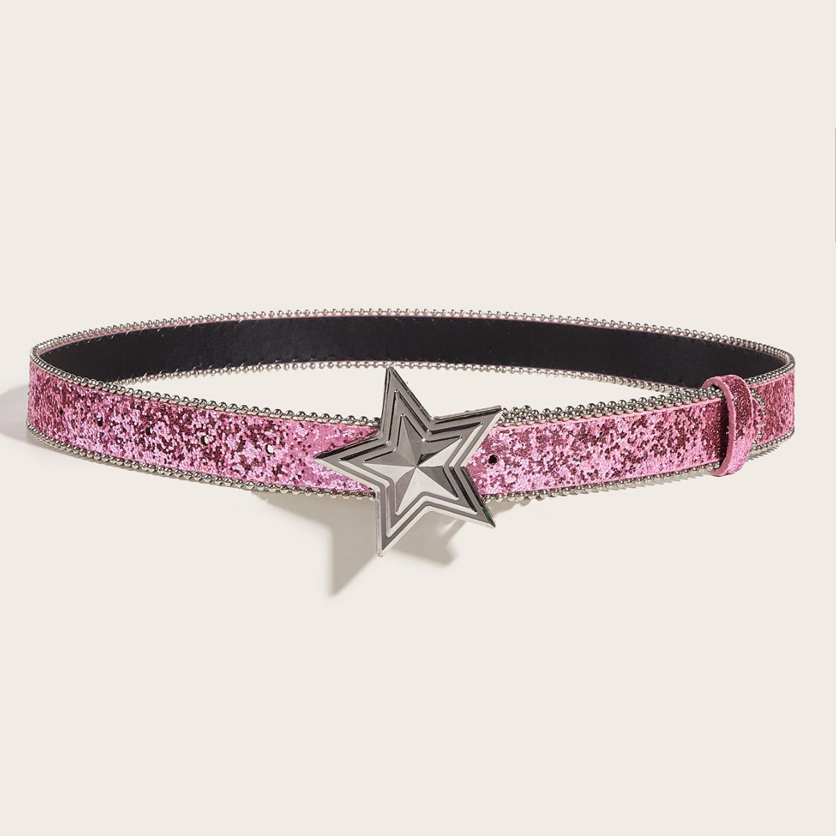 New Arrival Metal Hot Girl Jeans Belt Hip Hop Y2k Pink Shiny  display picture 1