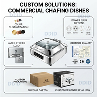 Plat à réchaud en acier inoxydable pour cuisine professionnelle – Performance stable, entretien facile, option personnalisable pour service buffet