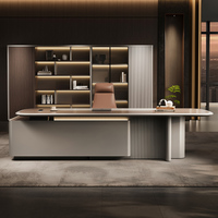 Escritorio Ejecutivo Modular en Forma de L de Alta Calidad, Personalizable, Moderno, de Madera MDF, Diseño Saludable, Cajonera de Lujo, para Uso Doméstico y Comercial