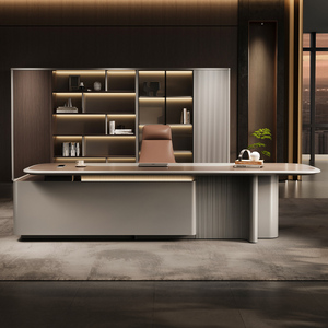 Scrivania Direzionale a L Modulare Personalizzabile di Alta Qualità in MDF, Design Moderno e Salutare, con Cassettiera Lussuosa per Uso Domestico e Commerciale - Product Image 2