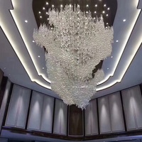 Lampes suspendues LED modernes de luxe de qualité supérieure lustres couleurs personnalisées luminaires de plafond en verre cristal lampes luminaires