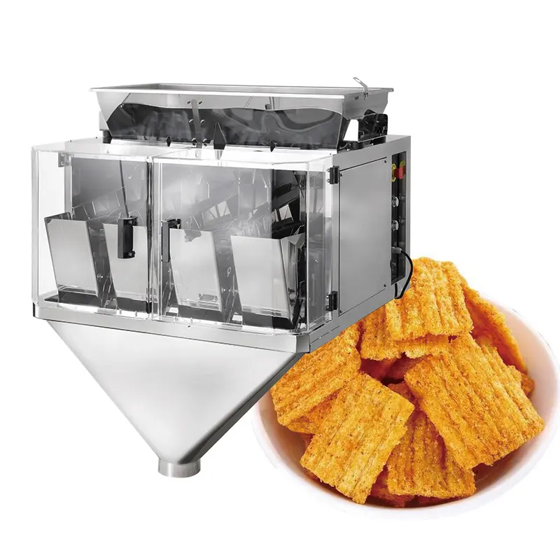 Vendita calda di alta qualità cibo soffiato patatine fritte Banana Chips macchina imballatrice piena di azoto per riempimento di popcorn linea di imballaggio