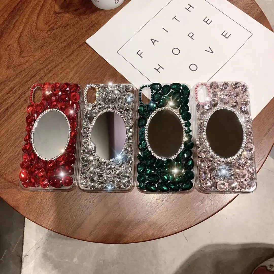 Coque de téléphone en cristal brillant, effet miroir, pour iPhone 14 fille, luxe, diamant, pour iPhone 13 12 11 XS X XR, Offre Spéciale