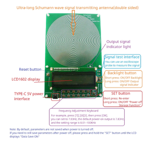 Sóng sin xung với Vỏ Acrylic 7.83Hz 0.01H-100kh schumann cộng hưởng Máy phát điện 3.5mm Tần số âm thanh được lưu khi tắt nguồn - Product Image 2