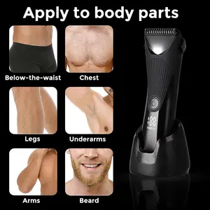 Man Grooming IPX7 Waterproof Manufacturer Pubic Ceramic Blade Clippers USB Ball Groin Body Hair Trimmer For Men