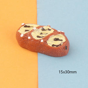 Vente chaude manger et jouer Simulation Mini pain Dessert bricolage étui de téléphone portable épingle à cheveux accessoires acrylique charme Promotion - Product Image 4