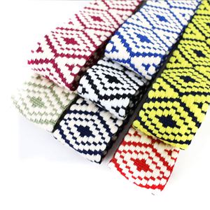 Cinta de cincha personalizada de acrílico y algodón reciclado verde oscuro con diseño de espiga y puntos de marca - Product Image 6