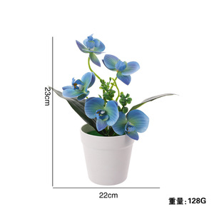 Plante artificielle en pot d'orchidées Phalaenopsis, 5 fleurs, haute simulation, fleur décorative pour la décoration de la maison et du bureau - Product Image 5