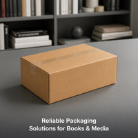 Boîte d'emballage pour livres en carton ondulé kraft imprimée sur mesure, boîte d'expédition fiable pour la livraison de médias, pour librairie et e-commerce