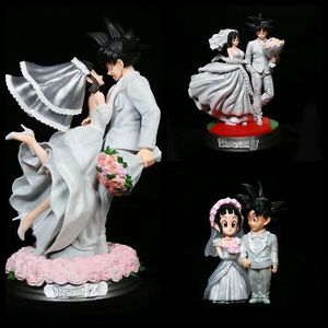 Figurines PVC de haute qualité <span class=keywords><strong>Dragon</strong></span> <span class=keywords><strong>Ball</strong></span> Z - Scène de mariage de <span class=keywords><strong>Chichi</strong></span> et Son Goku - Jouets d'action et figurines d'anime DBZ - Product Image 1