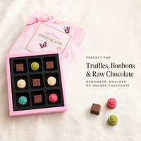 Boîte cadeau en chocolat avec logo personnalisé, dorure noire, plateau intérieur, emballage en papier rigide de luxe pour truffes, bonbons Nama, vente en gros