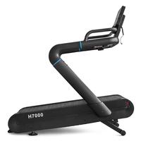 Cinta de correr comercial cómoda con motor de CA de 3 HP, máquina de cardio motorizada curva para correr
