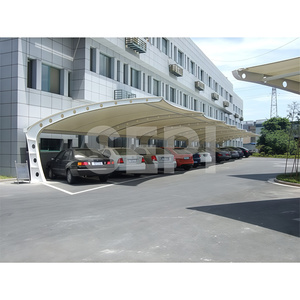 Estructura de membrana extensible de acero duradera personalizada de fábrica, cubierta de PVDF, tienda de estacionamiento de automóviles, cocheras impermeables para estacionamiento de automóviles - Product Image 5