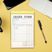 Formulaires de bons de travail autocopiants Livre de formulaires de facture pour les fournitures de magasin d'affaires