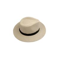Chapeau de paille vintage pour homme, style cowboy jazz, à large bord, décontracté, protection solaire, Panama, pour les vacances