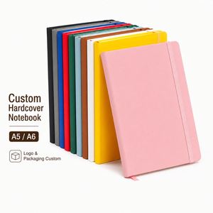 Carnet A5 A6 personnalisé avec logo, couverture souple, journal, agenda avec bande élastique pour le bureau, l'école, les affaires, cadeau prêt à être expédié - Product Image 1