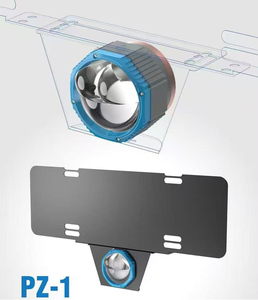 Kit d'éclairage de plaque d'immatriculation Bi-LED complet : Ensemble de cadre de pare-chocs avant universel avec supports de montage inclus - Product Image 3