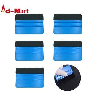 Phim Tự Động Squeegee Màu Xanh Nhựa Mềm Cảm Thấy Vinyl Scraper Window Wrapping Squeegee Xe Sticker Cài Đặt Applicator Công Cụ - Product Image 4