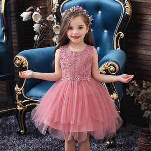 Princess Dress For Girls Pink Tulle A-Line Sweetheart Neckline Flower Girl Dress Birthday Party Wedding Dress Kids Dress - Product Image 2
