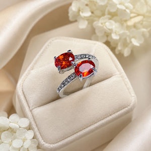 Anello in pietra rossa, design classico, gioiello alla moda per l'uso quotidiano - Product Image 6
