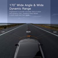 Caméra embarquée double 1080P FHD DVR, enregistreur vidéo de conduite automobile, écran LCD 4 pouces, grand angle 170°, capteur G, WDR, moniteur de stationnement