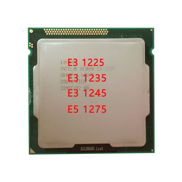 Intel XoneE3-1225 E3-1235 E3-1245 E3-1275 Processor 6MB 4 Cores Socket 1155 5 GT/s Quad Core Server CPU