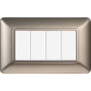 Ensemble de prises de table Gloca, 3 pièces, plastique, 4 prises, finition titane, usage résidentiel - Product Image 4