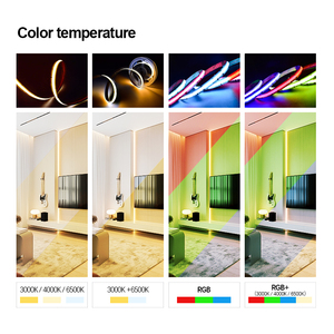 Tira de Luces LED COB RGB de 720 Leds/m, 12/24 V, con Colores Ilusorios, Cortable, para Decoración Comercial, IP20 - Product Image 5