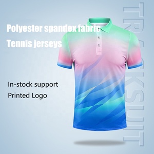 New Men's Adult Lapel Tennis Jerseys Customized Polyester/Spandex Game Quick Dry <b>T</b>-<b>Shirt</b> Wholesale POLO Sublimation Sportswear - Product Image 1
