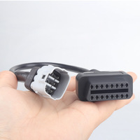 Câble OBD vers 6 broches pour moto, câble de connexion de diagnostic pour moto 6 broches, adaptateur OBD2 16 broches vers 6 broches