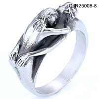 Bague Crâne en Acier Inoxydable Hypoallergénique Imperméable Style Gothique Punk Rétro pour Fête d'Halloween