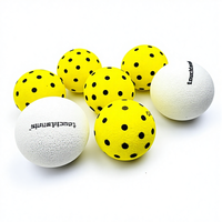 Balle de pickleball silencieuse 74MM, balle élastique amusante, balle de sport d'intérieur en mousse PU rebondissante, balle de pénalité Wave, logo personnalisable