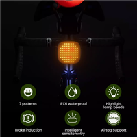 Feu arrière intelligent pour vélo Ama Zon, LED avec détection automatique de freinage, positionnement Air&Tag, pour VTT et vélo de route, lumière d'avertissement nocturne, batterie incluse