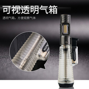 JOFI Direct Fire Lighter Metal Transparent <b>Gas</b> for Windproof Multi Functional Refillable Cigar Accessories - Product Image 4