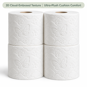 Serviette en papier gaufrée jetable personnalisable de 180 m, 2 plis, en kraft recyclé, de qualité supérieure pour toilettes - Product Image 1