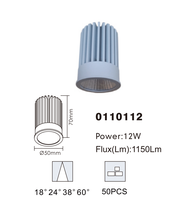 Module de projecteur LED COB moderne anti-éblouissement, encastré et orientable pour plafond, idéal pour les espaces commerciaux et les galeries
