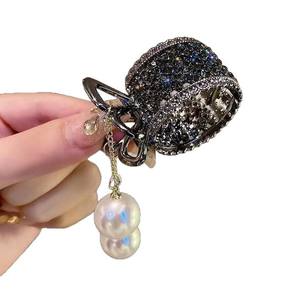Clip à cheveux en métal avec perles et pompon <span class=keywords><strong>magique</strong></span> pour queue de cheval haute, boucle fixe à l'arrière de la tête, <span class=keywords><strong>pince</strong></span> à cheveux, accessoire de coiffure - Product Image 5