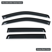 Protectores de Lluvia para Ventanas Negros para Chevy Tahoe y GMC Yukon 2021-2026, 4 Piezas, Visores Laterales Adhesivos, Deflectores de Ventilación, Parasoles para Sol y Lluvia