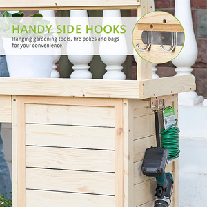 Cobertizos y almacenamiento al aire libre, cobertizo de <span class=keywords><strong>herramientas</strong></span> de utilidad de <span class=keywords><strong>madera</strong></span>, cobertizo de almacenamiento impermeable estable para todo clima para patio trasero - Product Image 6