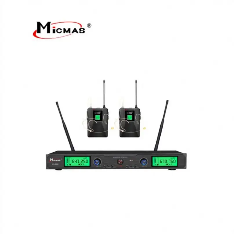 Microfone profissional Uhf com certificado CE Microfone Sans Fil Uhf