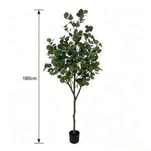 Guirnalda de Hojas de Eucalipto Artificiales al por Mayor, Planta Decorativa para Hogar, Oficina, Estantes, Bodas y Fiestas - Product Image 2