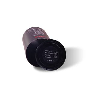 Boîte cadeau tube rond en carton noir personnalisé, pièces, emballage pour pétrissage chauffant - Product Image 5