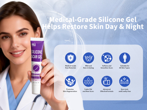 Gel cicatrisant en silicone de qualité médicale et feuilles semi-solides pour les cicatrices du visage, du corps, des jambes, des bras et des cicatrices de césarienne - Product Image 4