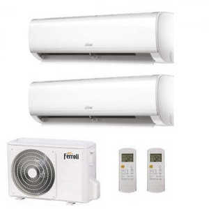 Aire Acondicionado Ferroli Dual Split Inverter AMBRA M Serie 9 + 9 con 21-3 R-32 Integrado Wi-Fi 9000 + 9000-Nuevo - Product Image 1