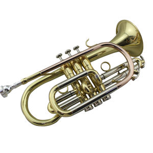 Cornet laccato <span class=keywords><strong>oro</strong></span> con accordatura scorrevole cupronichel di alta qualità - Product Image 1
