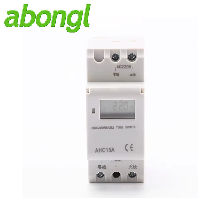 THC15A 220V Electric Time Control Switch Small Microcomputer Rail Type Electronic Time Controller Timer Abongl