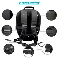 Mochila Moderna Knight con Pantalla LED, Carcasa Rígida, Negra, de Algodón y Silicona, Cierre de Cremallera, Clasificación IP54, Garantía de 3 Años para Automóvil