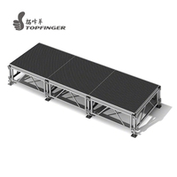 Plateforme de scène en aluminium Topfinger certifiée TUV pour événements, fêtes, concerts en plein air, DJ, podium