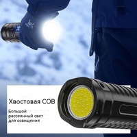 Lampe torche LED rechargeable par USB, 100 000 lumens, en alliage d'aluminium, haute luminosité, portée de faisceau de plus de 1000 m, étanche IP68, torche portable